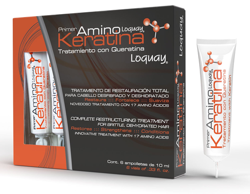Caja Ampolletas Keratina Loquay 6 Pzas