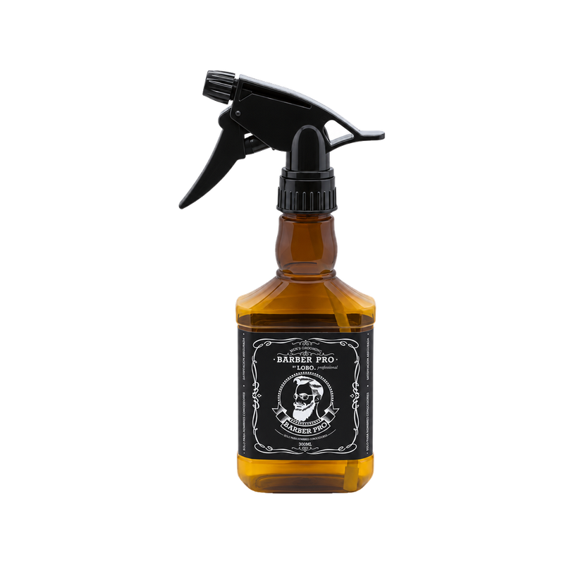 Atomizador Barber Lobo 1791-00 Ambar Cuadrado Mediano
