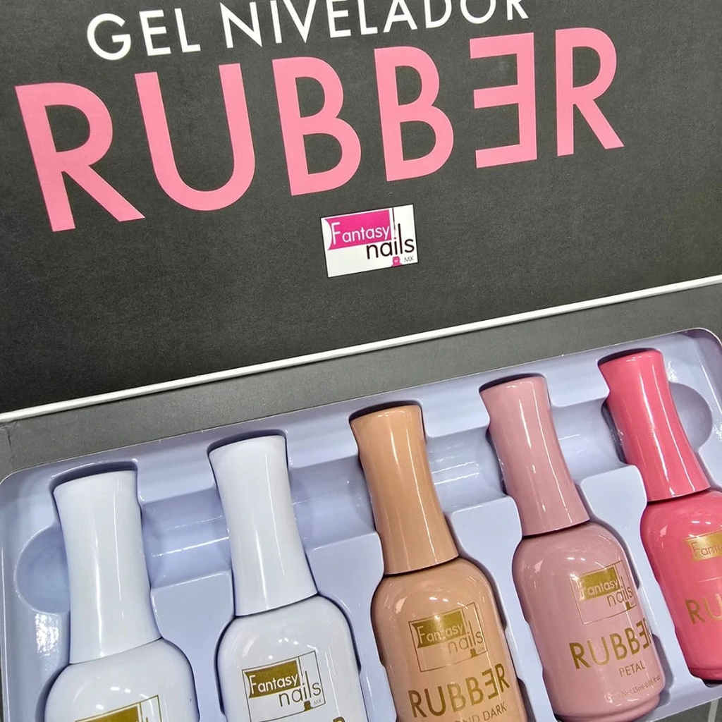 Coleccion Gel Nivelador Flakes Rubber Fantasy C/5 Pzas