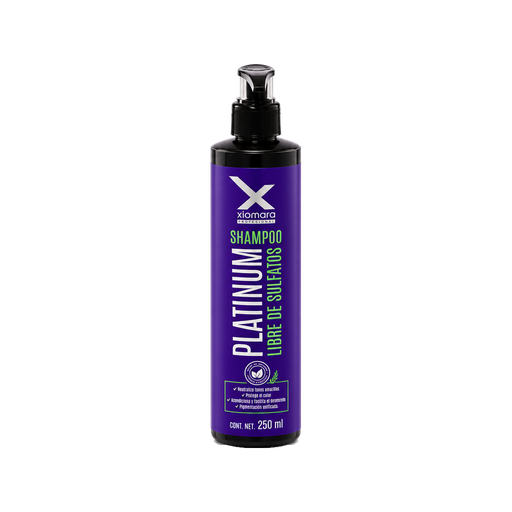 Shampoo Platinum Matizador sin Sulfatos Xiomara 250 ml