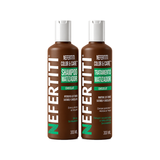 Shampoo + Tratamiento Nefertiti Chocolate 300 ml