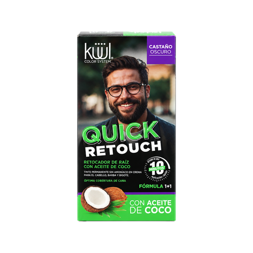 Retocador de Raiz Quick Retouch Kuul (Castaño Medio)