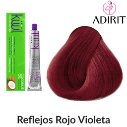 Mecha del tono Reflejos Rojo Violeta