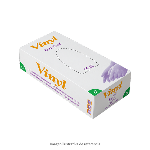 Guante Vinyl Blanco Uniseal (Grande)