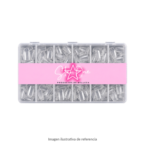 Tips Soft Gel Star One - C/600 pzas (Extra Short Coffin 600 pzas YU 008 2)